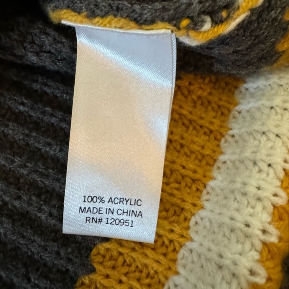 Grey/Yellow Striped Knit Sweater - Picture 10 of 10